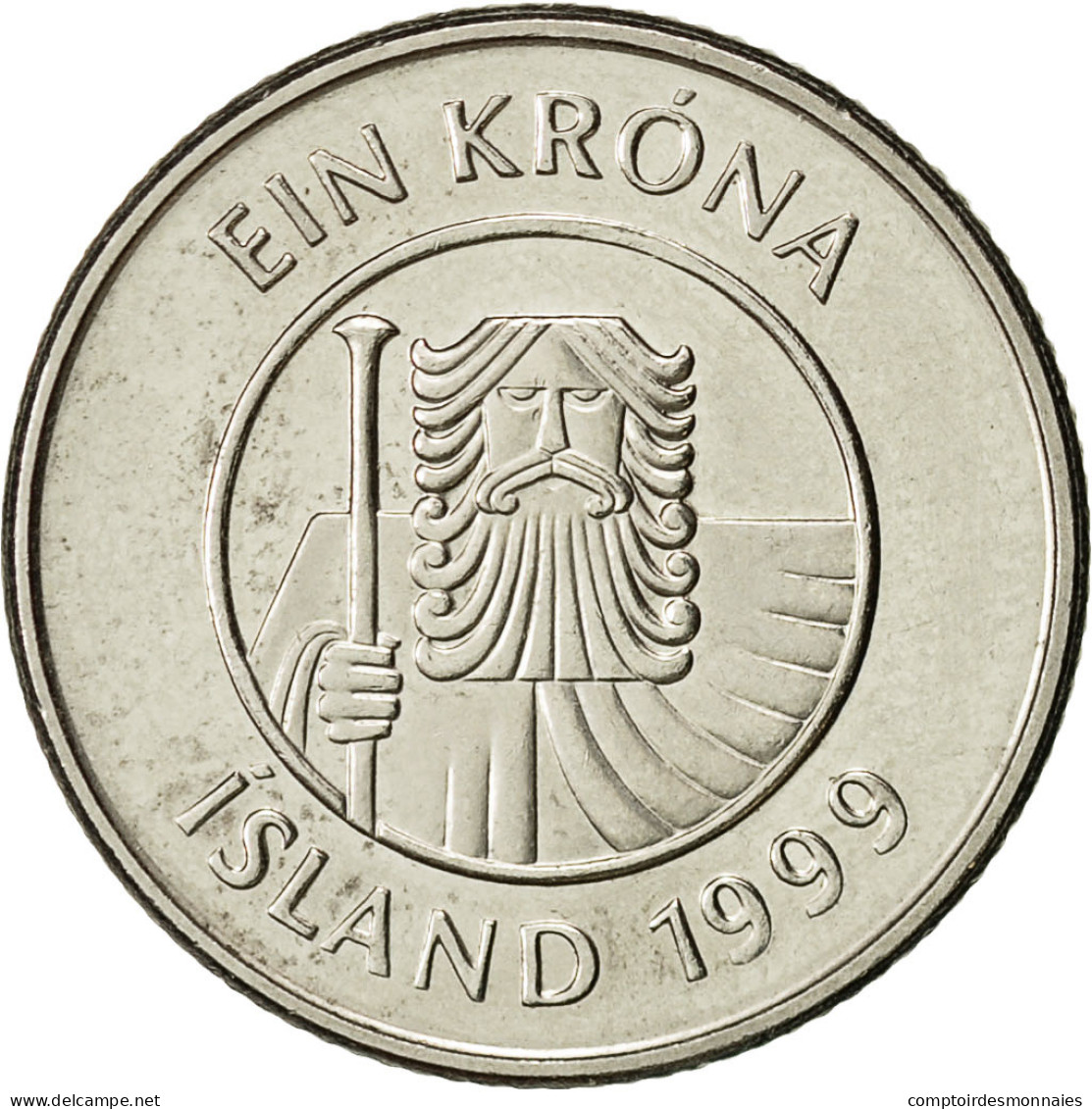 Iceland, Krona, 1999, TTB, Nickel Plated Steel, KM:27A - IJsland