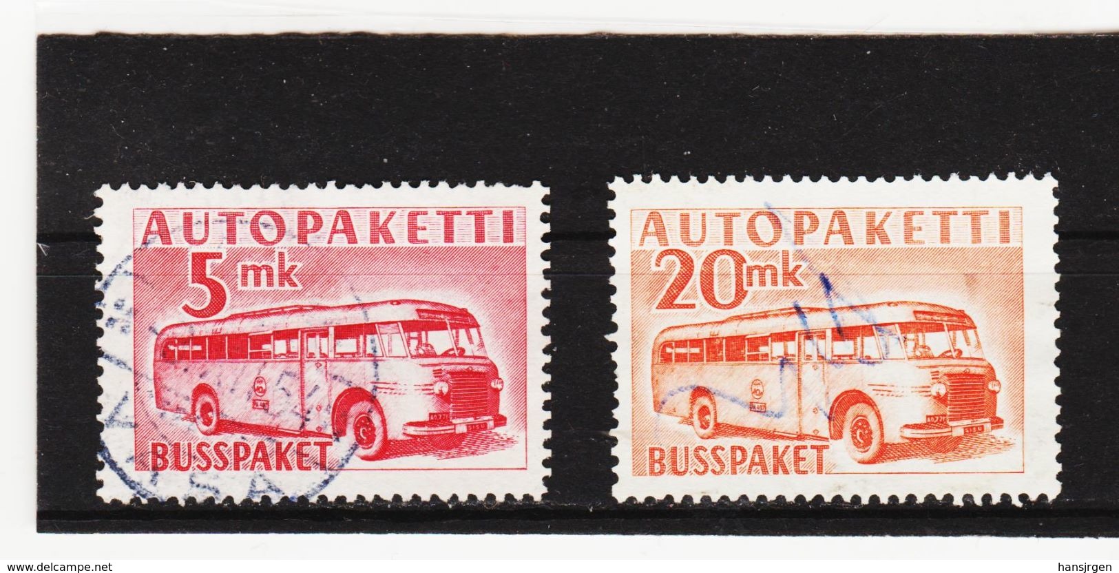 AUA693 FINNLAND 1952 Michl 6 + 7 AUTO-PAKETMARKEN Gestempelt SIEHE ABBILDUNG - Used Stamps