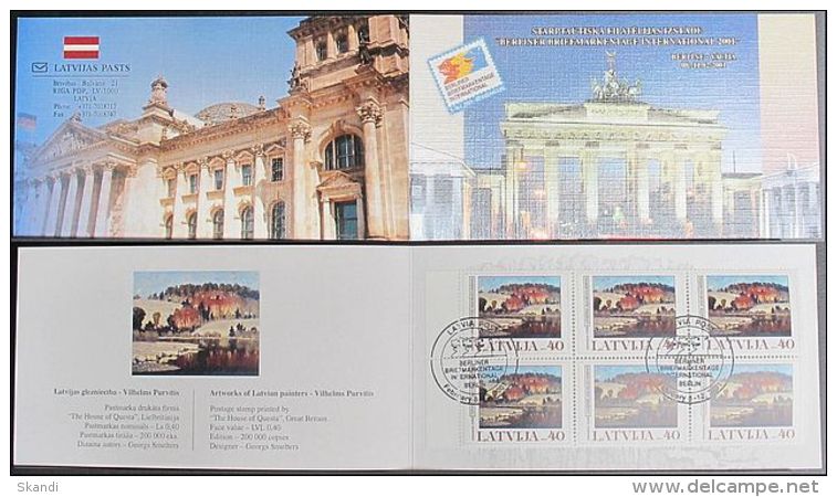 LETTLAND 2001 Mi-Nr. Markenheft Mit 6 X 539 O Used - Aus Abo - Lettland