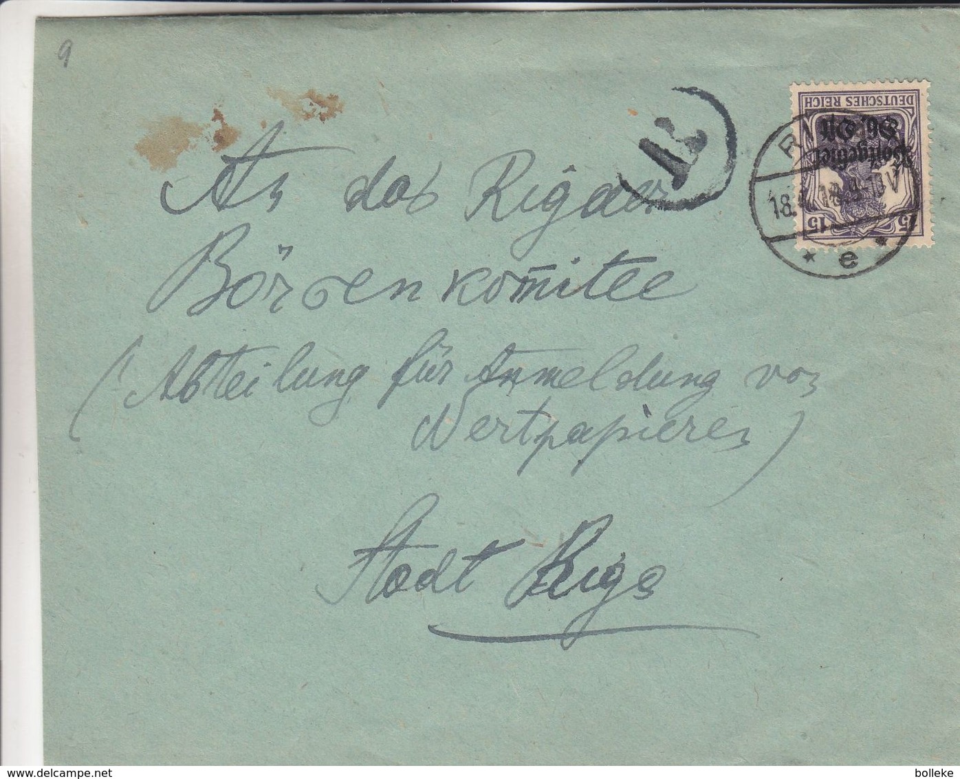 Lettonie - Occupation Allemande - Postgebier Ober Ost - Lettre Recom De 1918 - Oblit Riga - Exp Vers Riga - Latvia