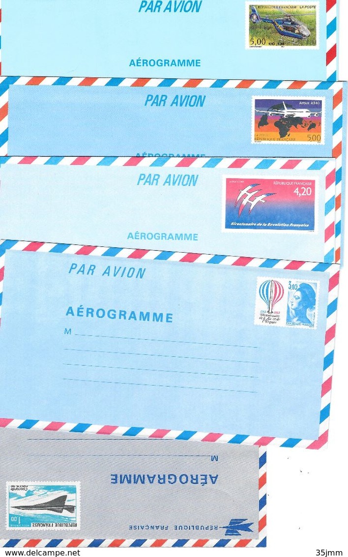 lot aérogrammes, entiers, PAP