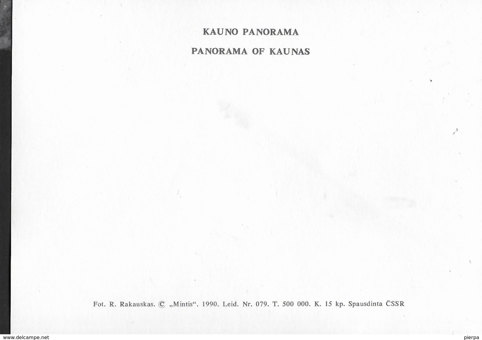 LITUANIA - KAUNAS  - PANORAMA - NUOVA SENZA FORMULARIO 1990 - Lituania