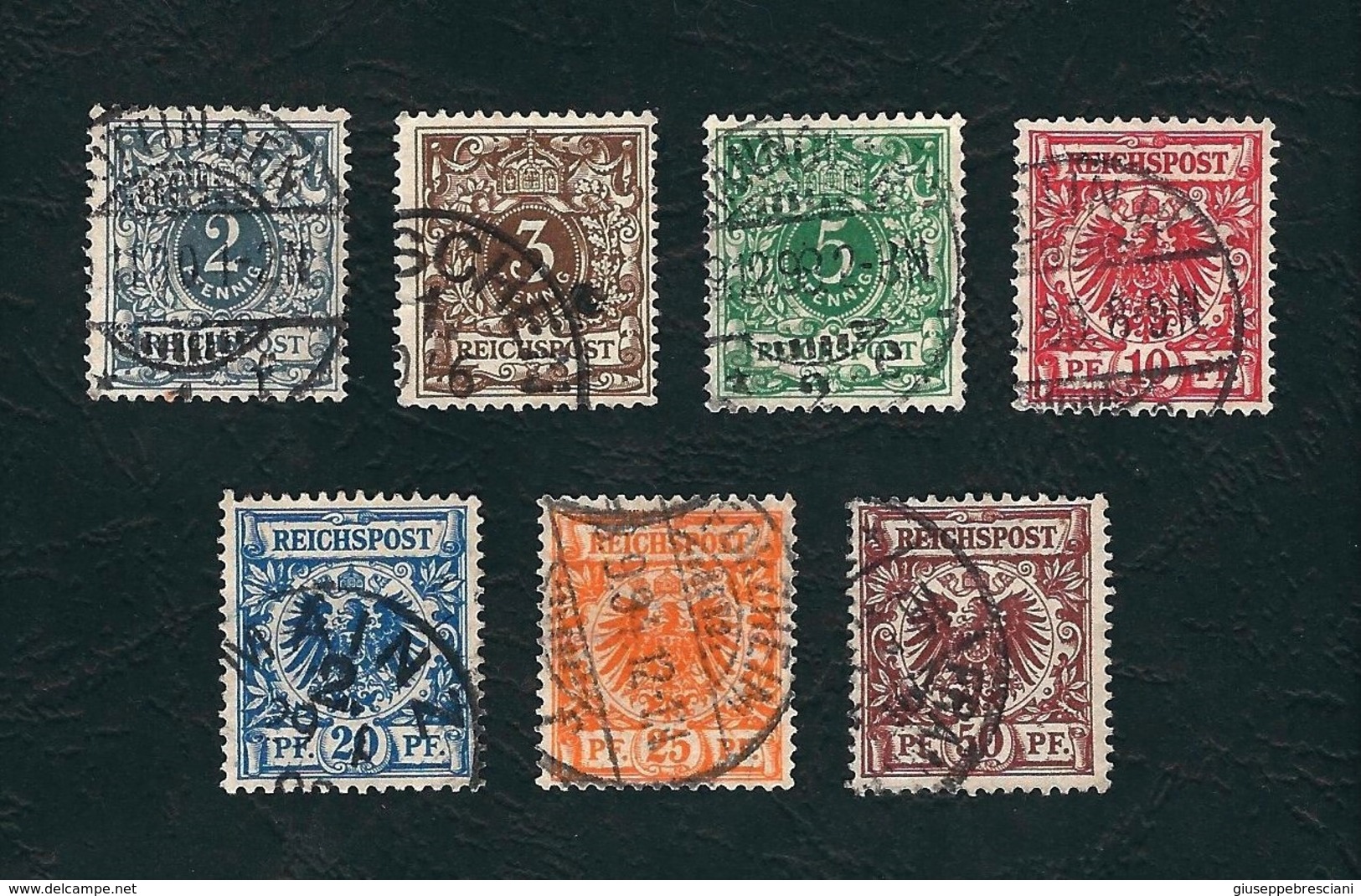 GERMANIA 1889-1900 - Cifra In Un Ovale E Aquila Imperiale In Un Cerchio - 7 Valori  - Michel DR 45-50/52 - Usati