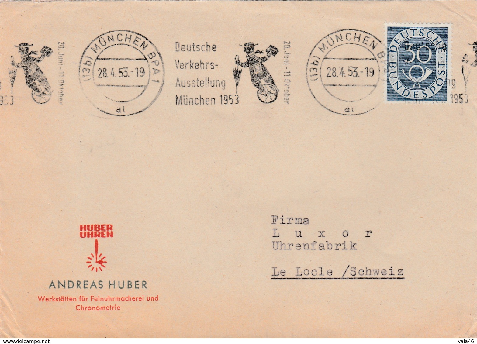 ALLEMAGNE  - RFA N° 18 OBL .SUR LETTRE EXPOSITION DE MUNICH - Used Stamps