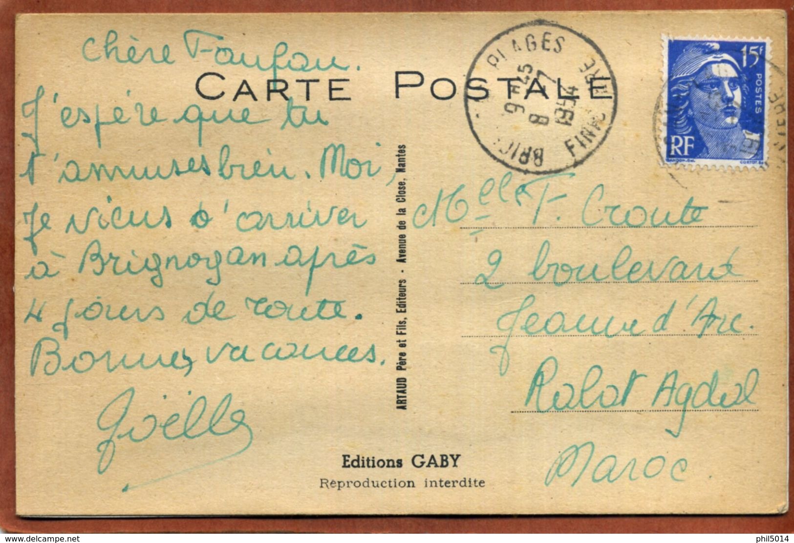 29   Jolie Carte à Système De BRIGNOGAN  Hue ! Cocotte !...   Dépliant Complet       1954     Très Bon état - Brignogan-Plage