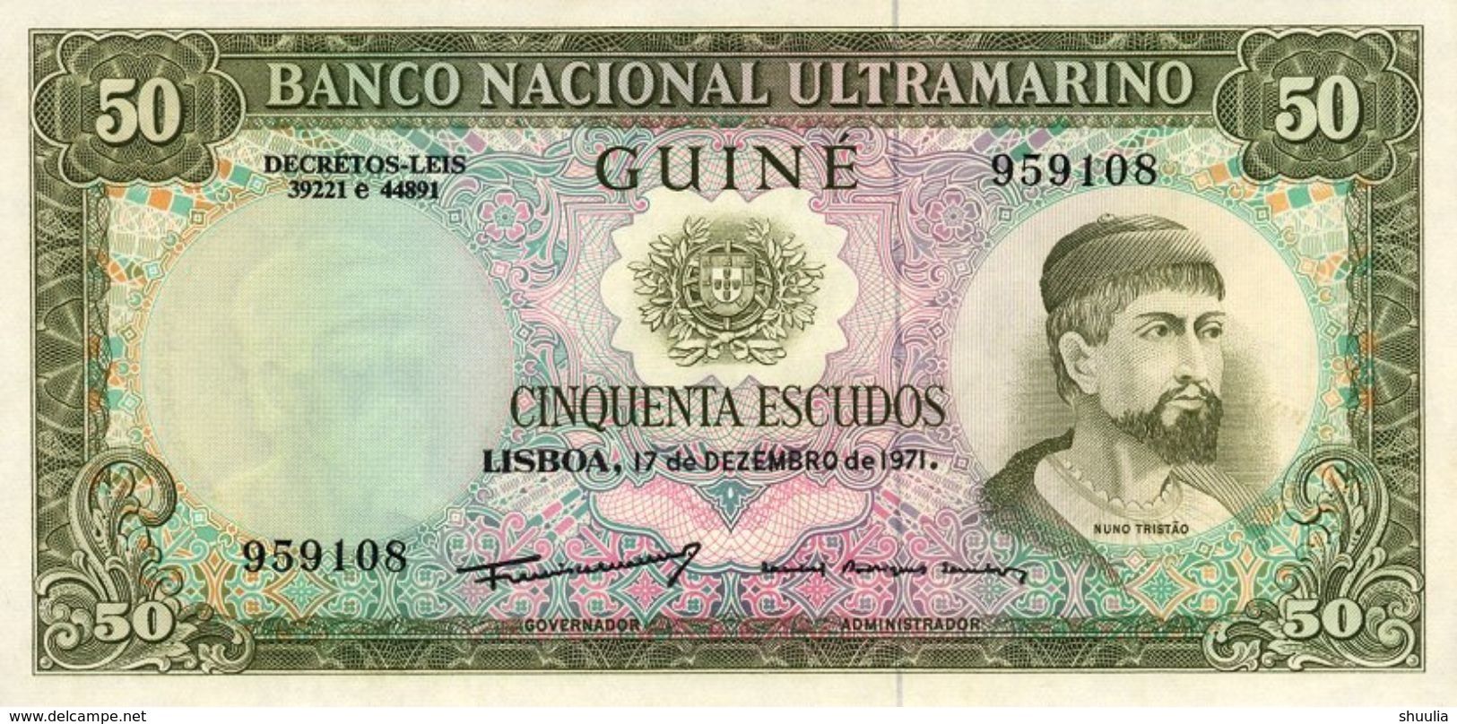 Portuguese Guinea 50 Escudos 1971 Pick 44 UNC - Portugal