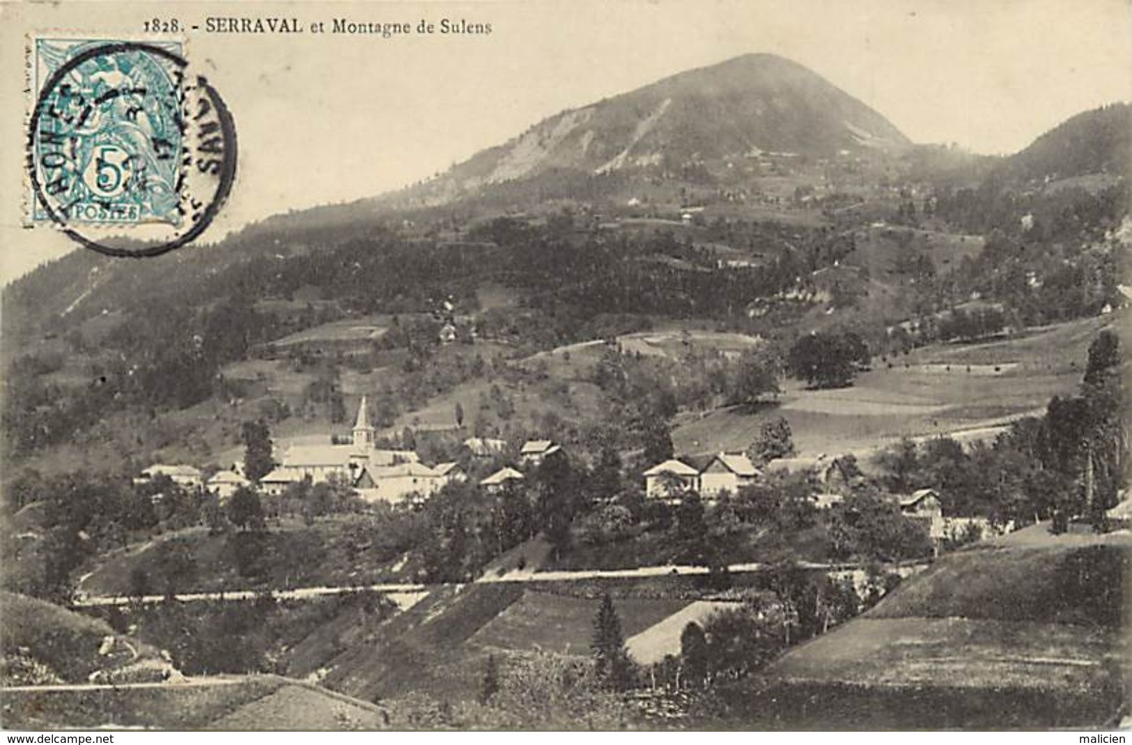 - Dpts Div.- Ref- YY578- Haute Savoie - Serraval - Vue Generale Etmontange De Sulens - Carte Bon Etat - - Autres & Non Classés