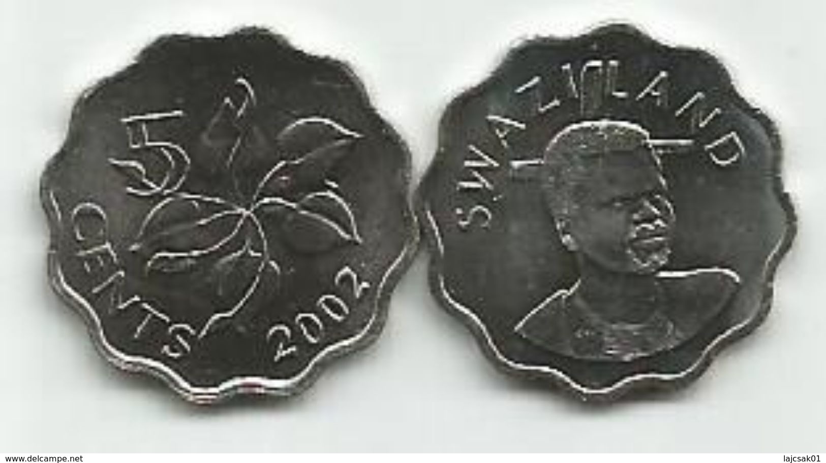 Swaziland  5 Cents 2002. UNC KM#48 - Swaziland