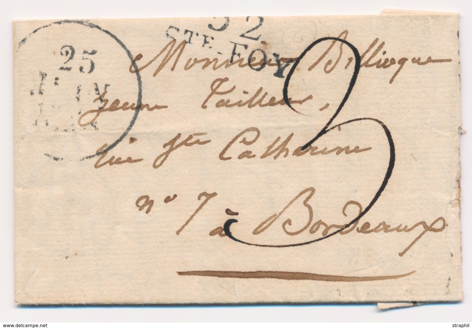 LAC 32 STE FOY - 25 Juin 1828 - Taxe 3 - B/TB - 1801-1848: Precursori XIX