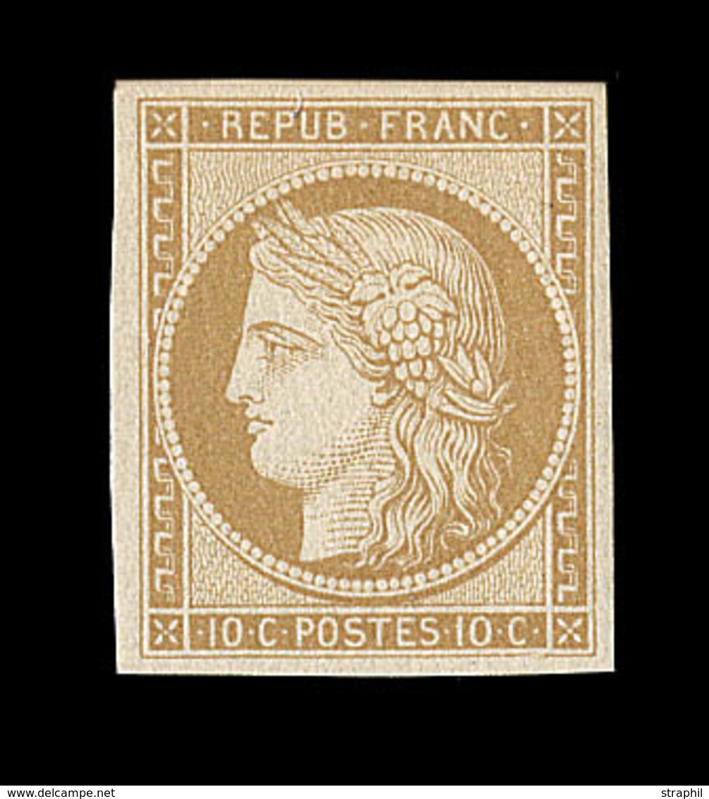 ** N°1f - 10c Bistre - Réimpression - TB - 1849-1850 Cérès