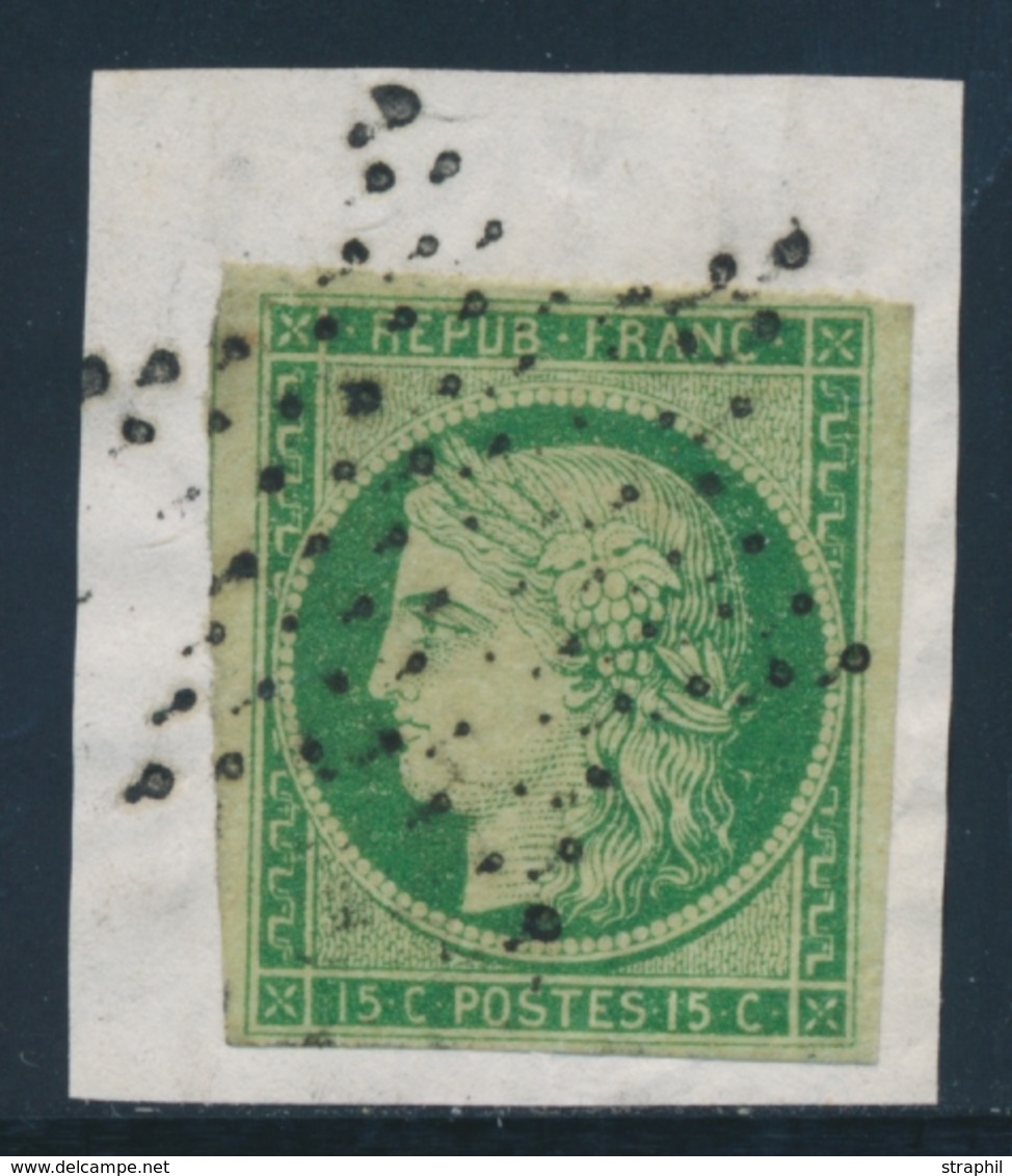F N°2 - 15c Vert - Obl. Étoile - TB - 1849-1850 Ceres