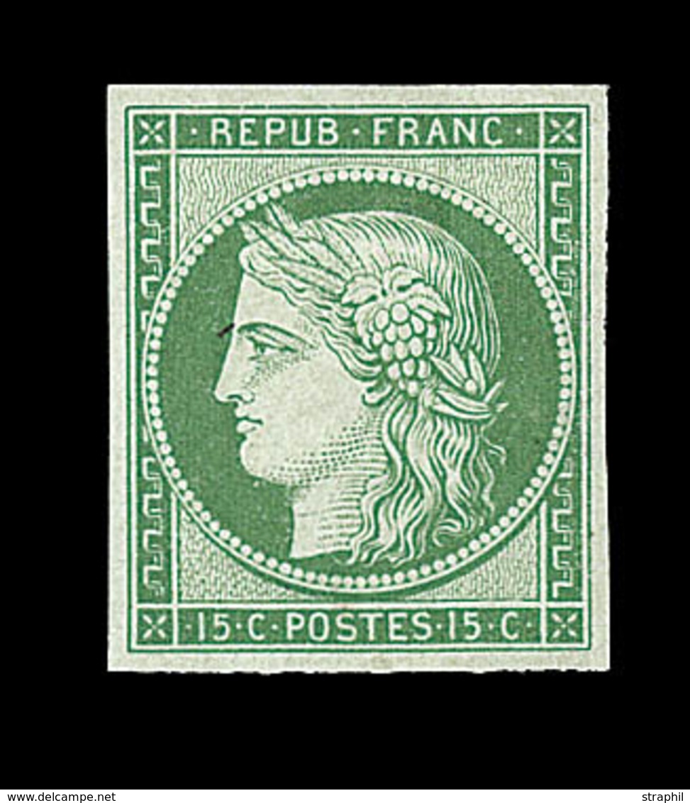 ** N°2e - 15c Vert - Réimrpession - TB - 1849-1850 Cérès