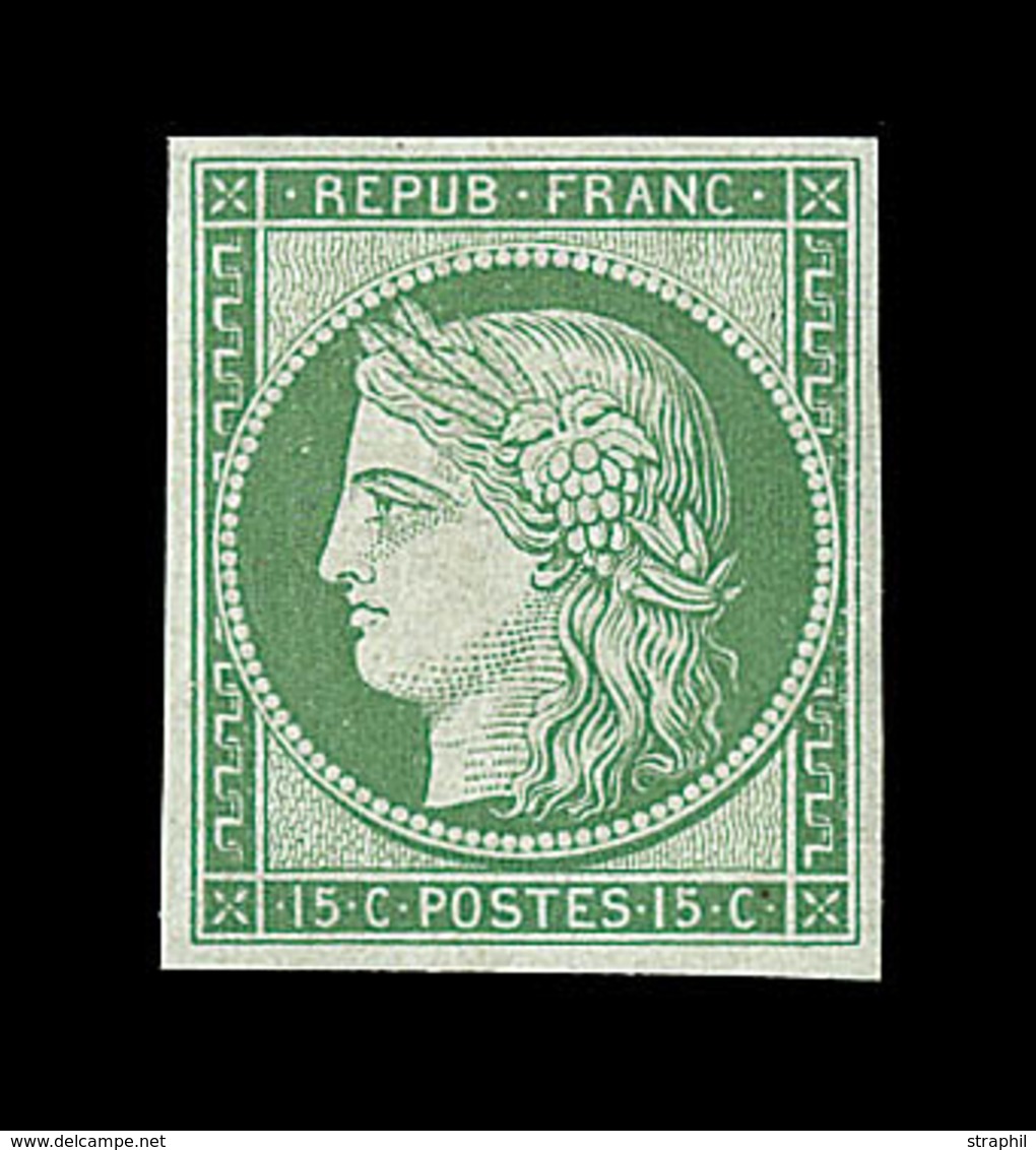 * N°2e - 15c Vert - Réimrpession - TB - 1849-1850 Cérès
