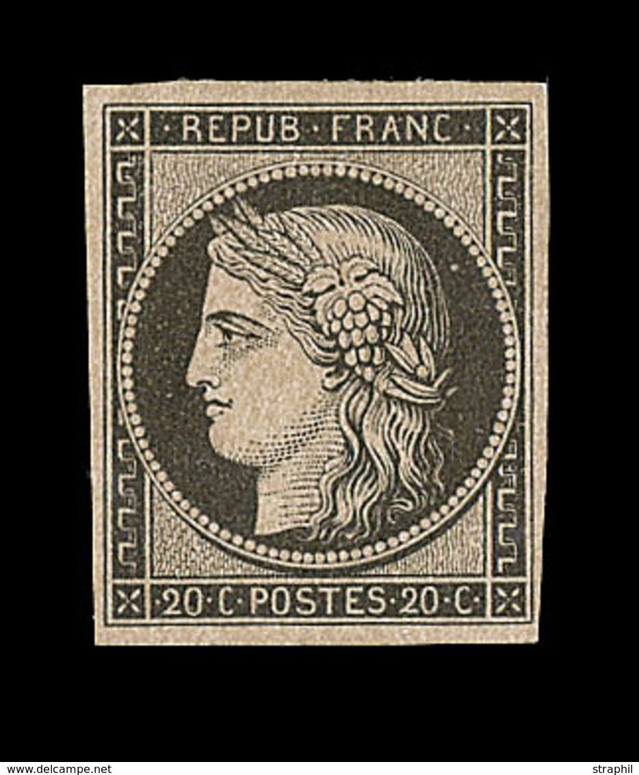 * N°3f - Réimpression Du 20c Noir - TB - 1849-1850 Ceres