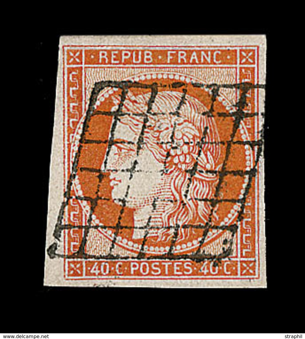 O N°5 - 40c Orange - Signé Brun - TB - 1849-1850 Ceres