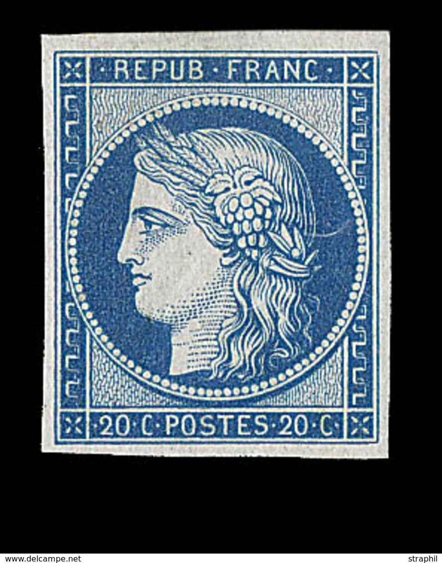 ** N°8f - 20c Bleu - Réimpression - TB - 1849-1850 Cérès