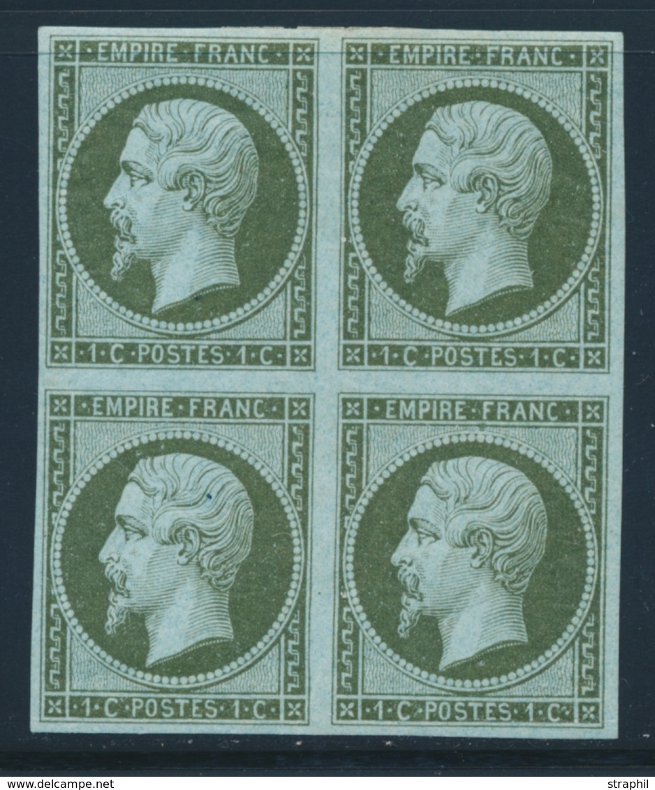 **/* N°11 - Bloc De 4 - Signé Calves - TB - 1853-1860 Napoléon III.