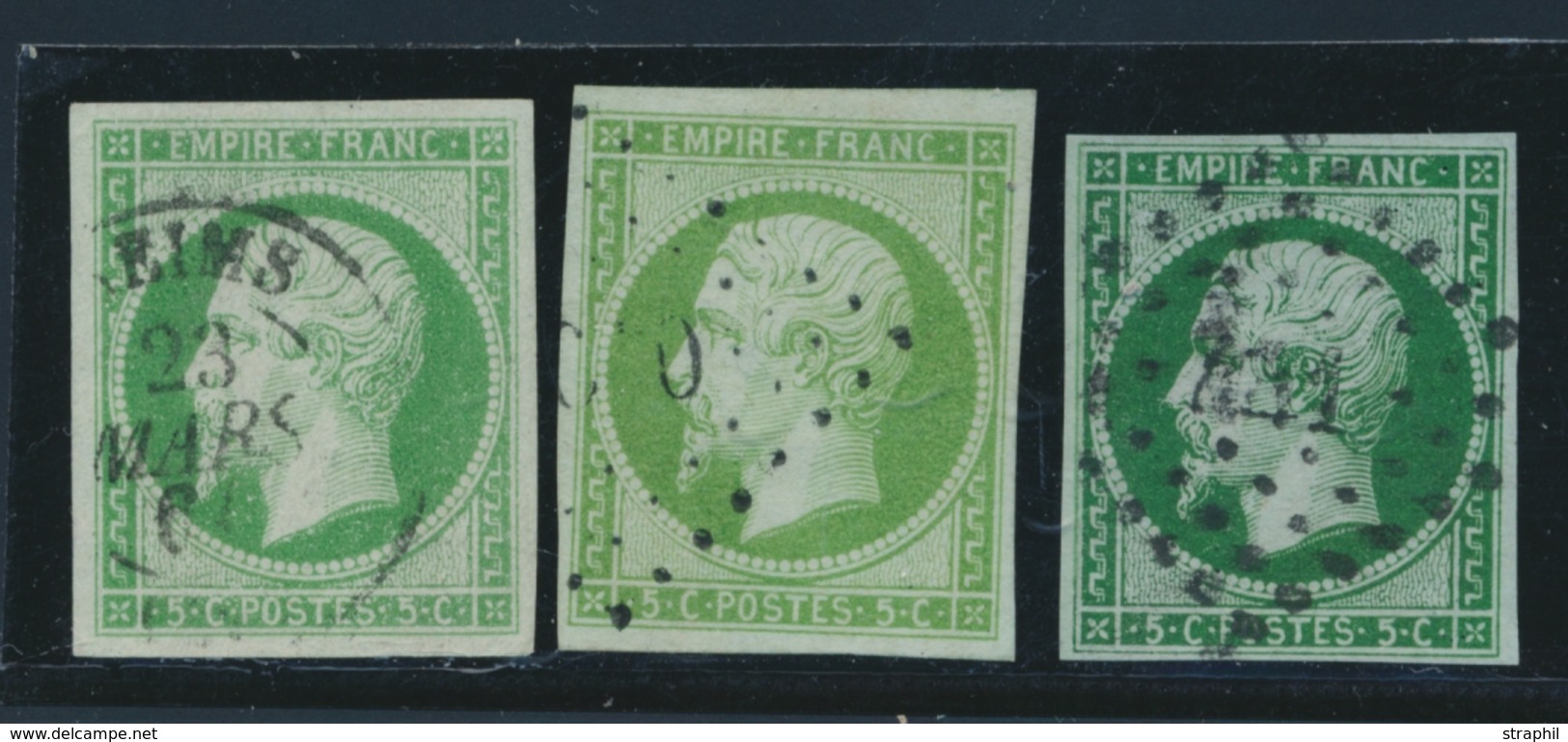 O N°12, 12a, 12b = 3 Belles Nuances - TB - 1853-1860 Napoléon III