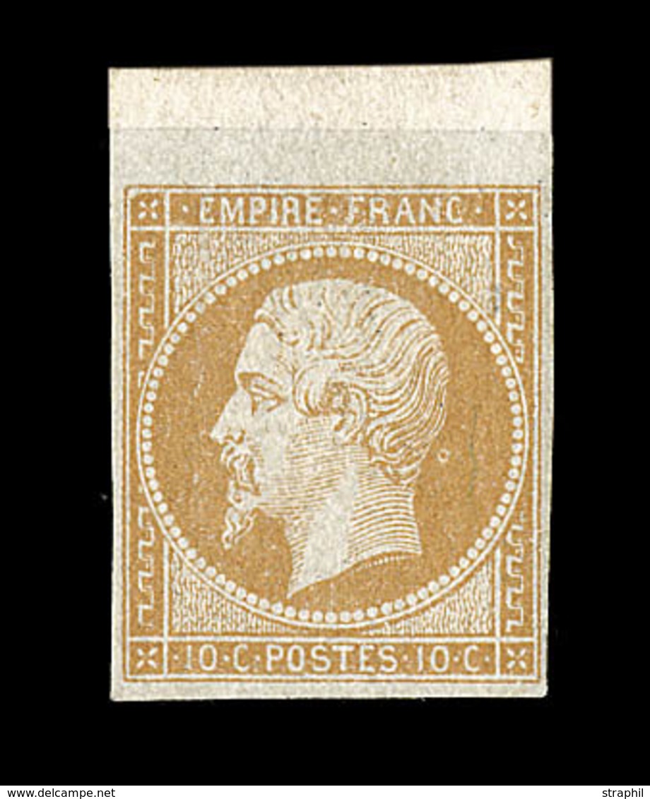 ** N°13Ab - 10c Bistre Orange - BDF - Signé Calves - TB - 1853-1860 Napoléon III