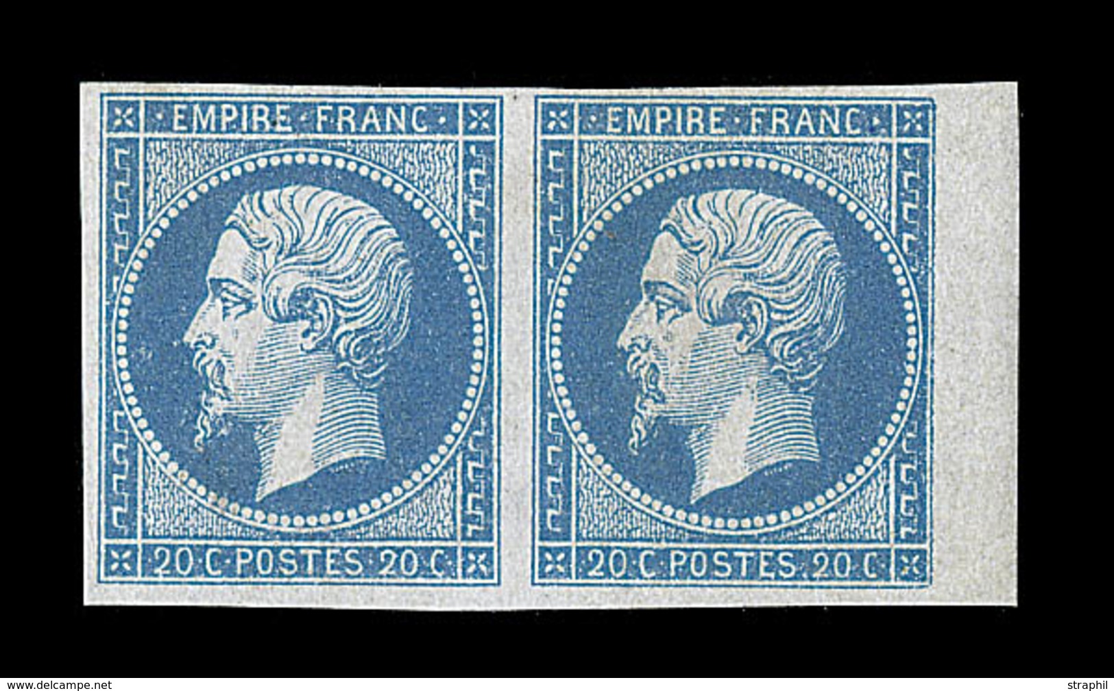 * N°14A - Paire - BDF - Signé Behr - TB - 1853-1860 Napoleon III