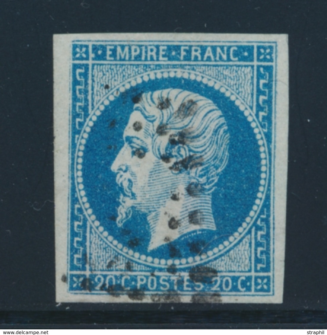 O N°14Ad - Bleu S/vert - TB - 1853-1860 Napoleon III