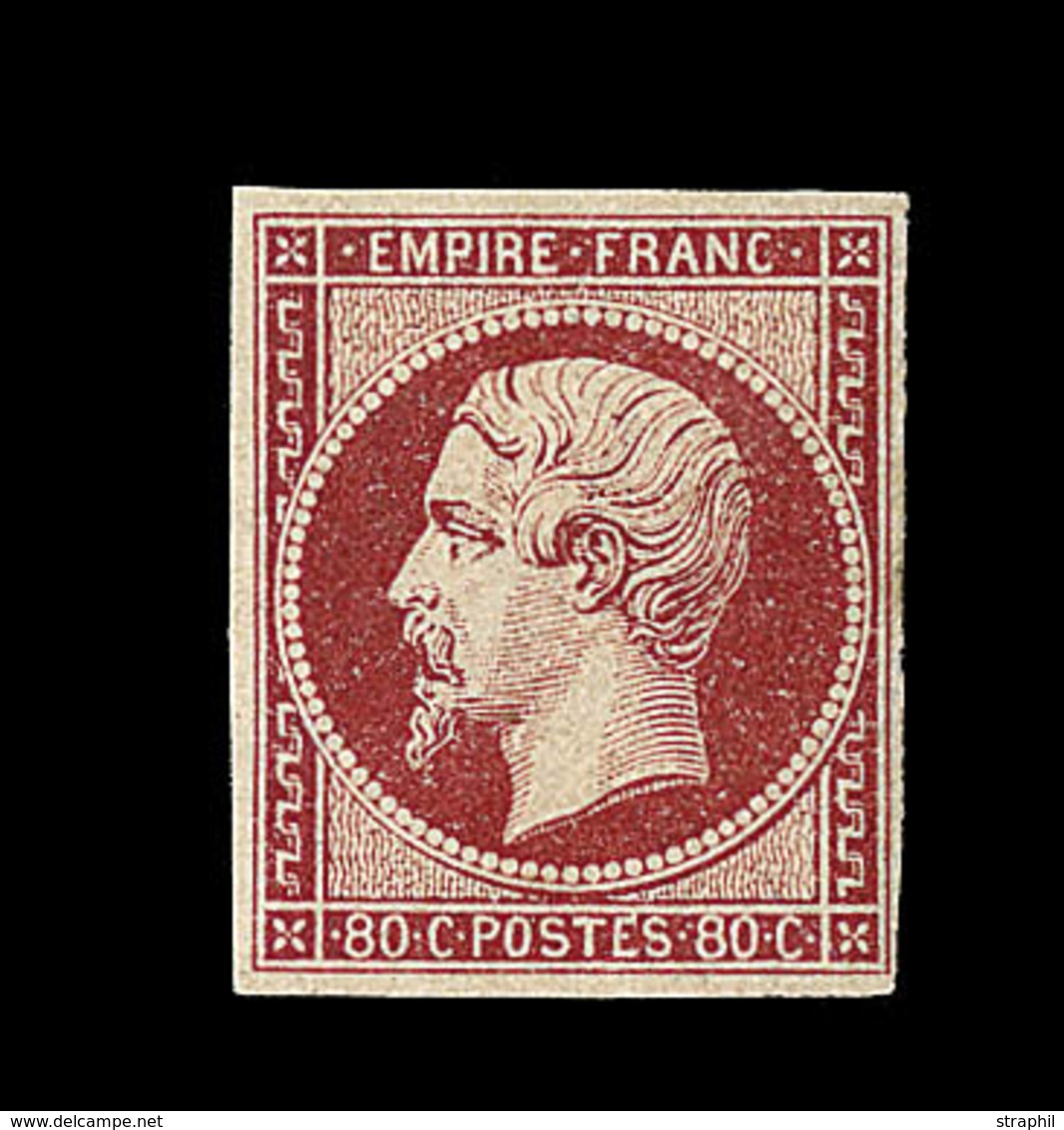 ** N°17A - 80c Carmin - Fraîcheur Postale - Signé Calves, Brun, Baudot - TB - 1853-1860 Napoléon III.