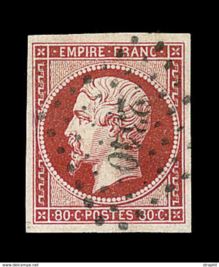 O N°17Ar - 80c Vermillonné Foncé - TB - 1853-1860 Napoléon III.