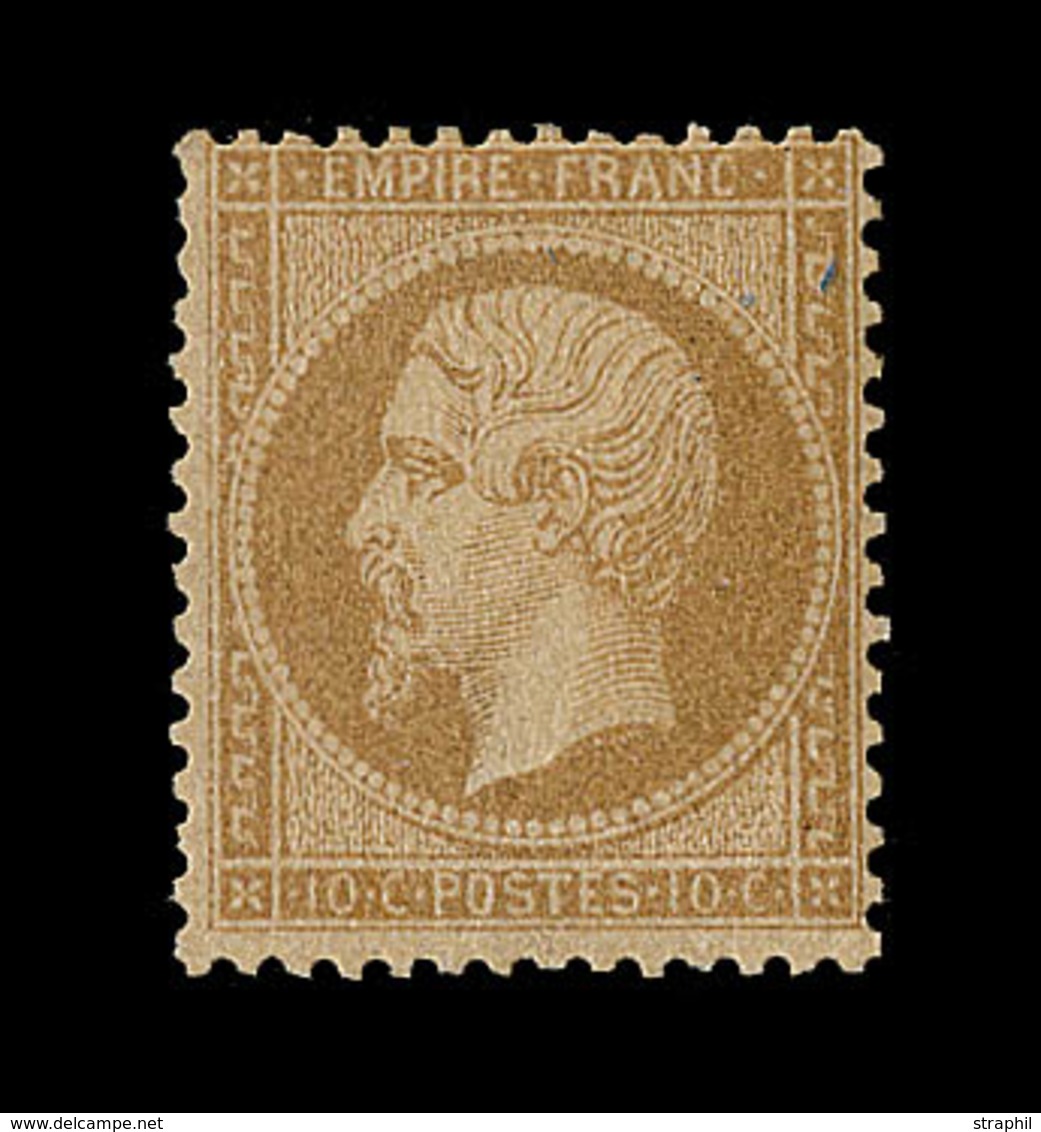 * N°21 - 10c Bistre - Signé JF Brun - TB - 1862 Napoléon III.