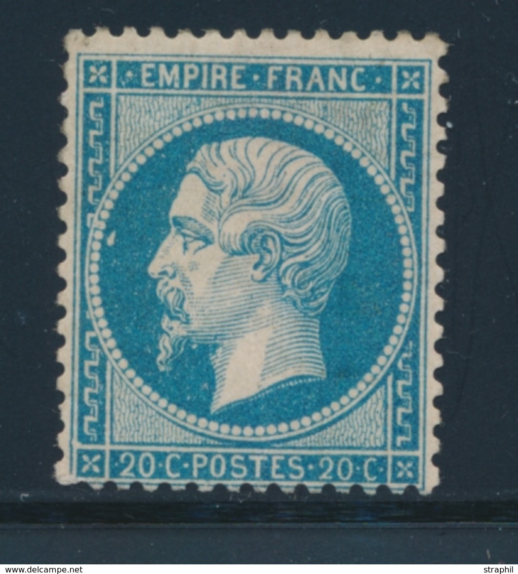 ** N°22 - 20c Bleu - Variété Point Blanc - TB - 1862 Napoléon III.