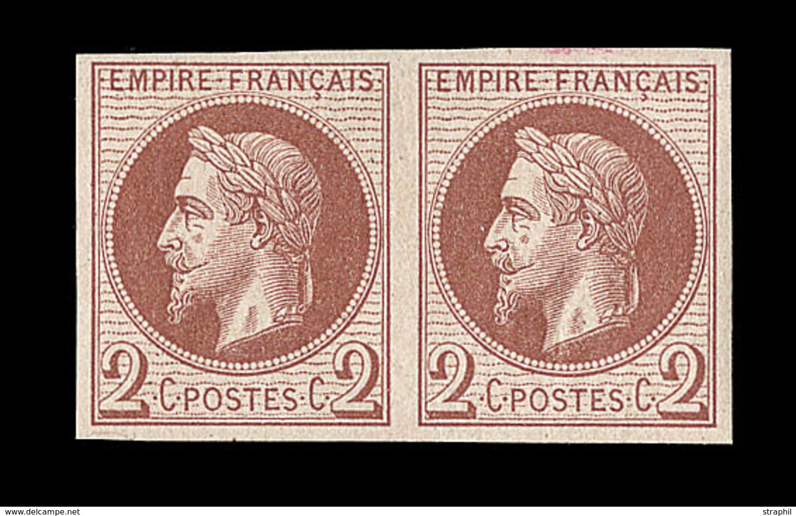 * N°26Af - Paire - Réimpression Rothschild - TB - 1863-1870 Napoléon III Con Laureles