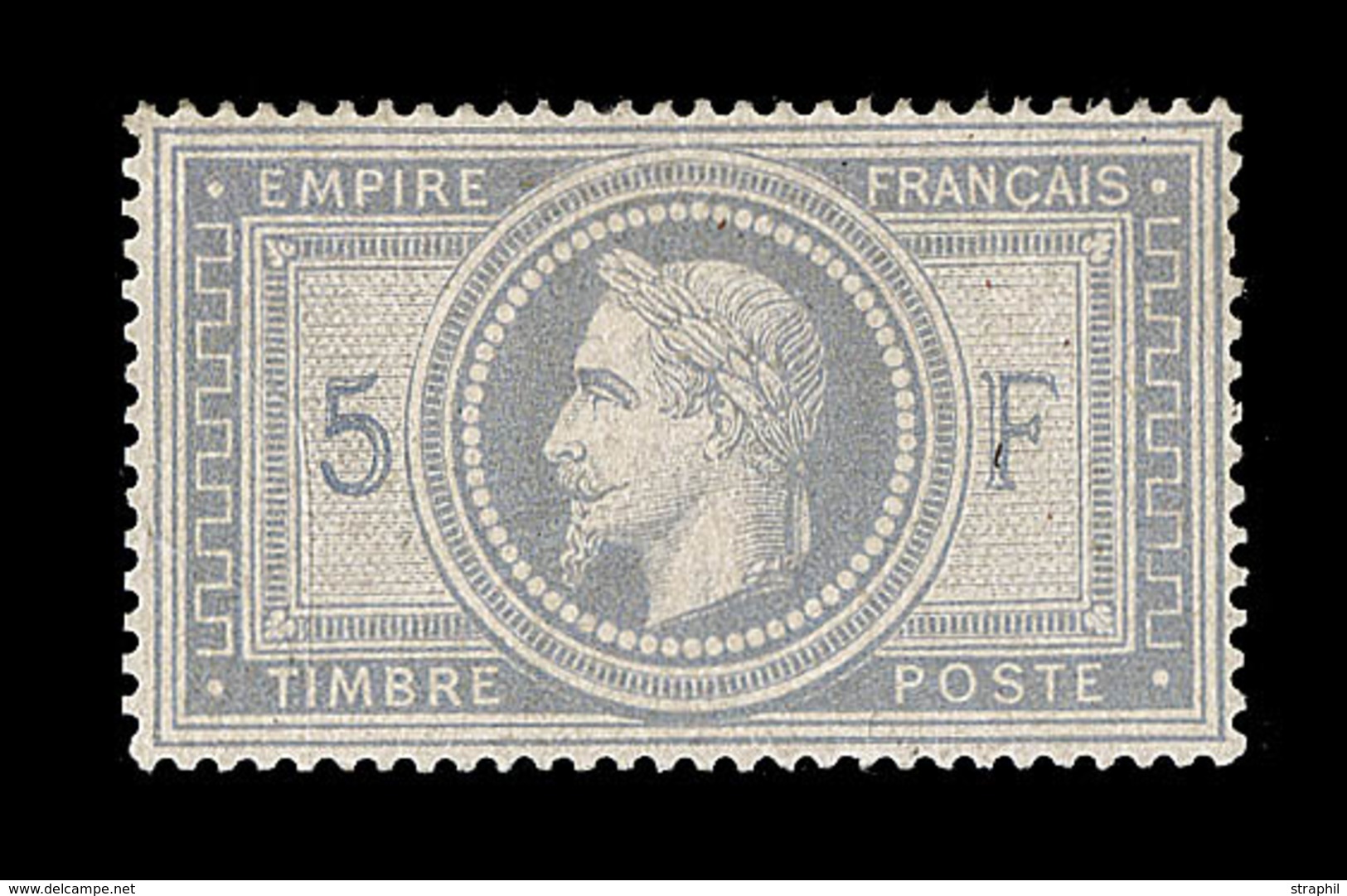 * N°33 - 5F Violet Gris - Charn. Marquée - Signé Calves - TB - 1863-1870 Napoléon III Lauré