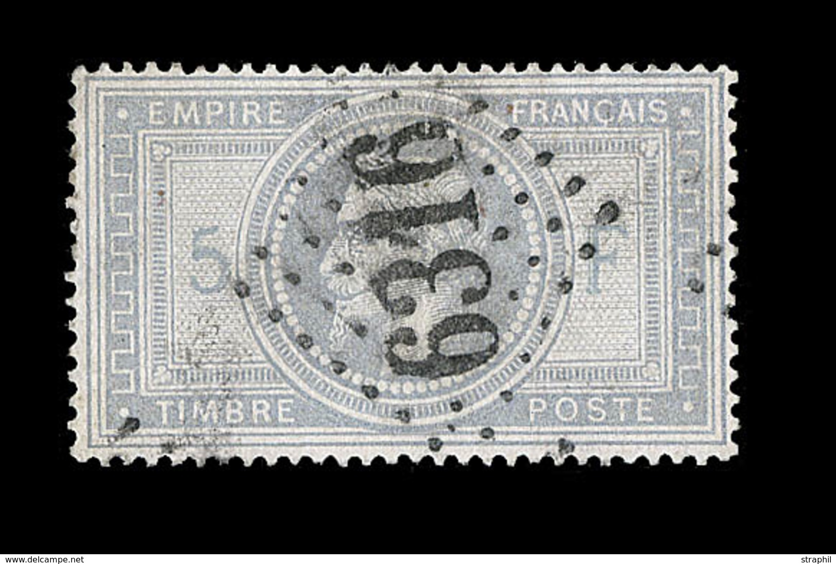 O N°33 - 5F Empire - Obl. GC 6316 - Signé Brun - TB - 1863-1870 Napoléon III Con Laureles