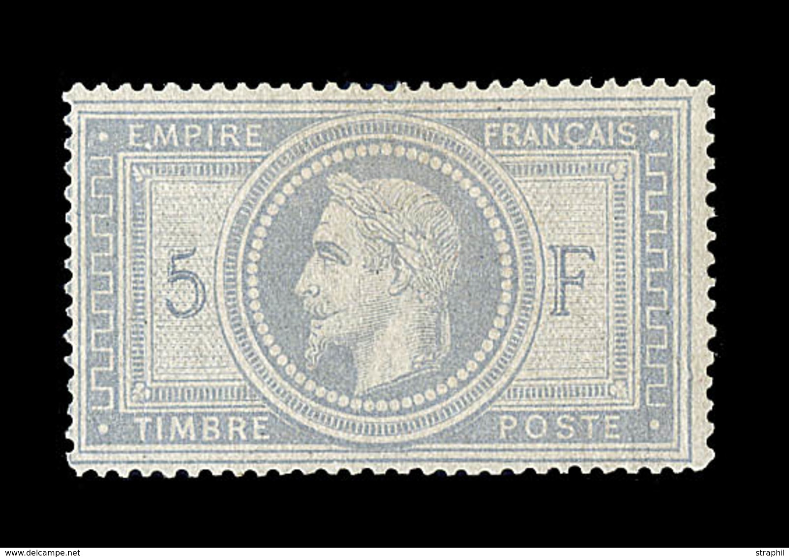 (**) N°33A - 5F Violet Gris - 5 Et F En Bleu - Signé Bühler/Thiaude - TB - 1863-1870 Napoléon III. Laure