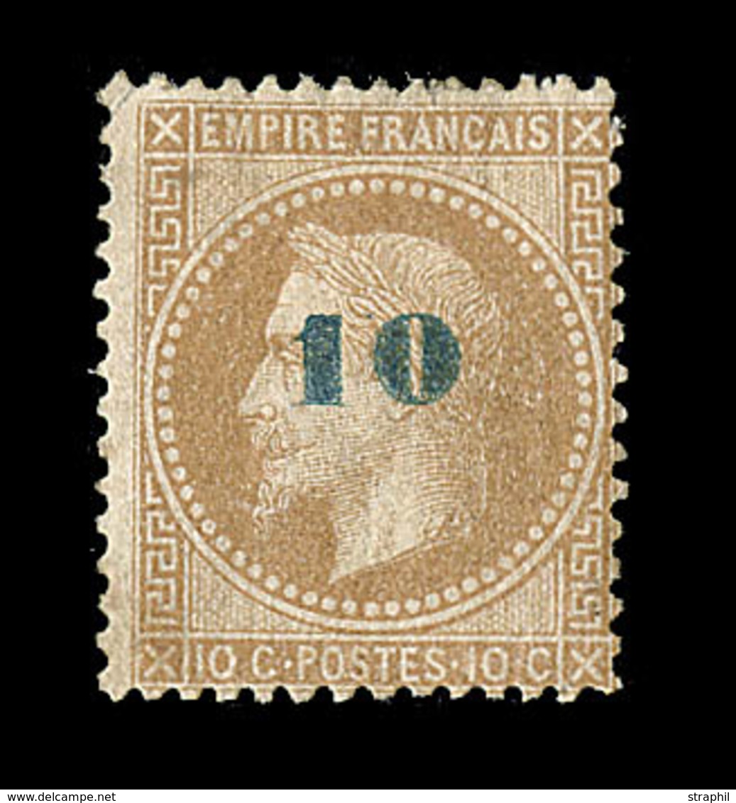 * N°34 - 10 S/10c - Non Emis - Charn. Marquée - Signé Calves - TB - 1863-1870 Napoleon III With Laurels