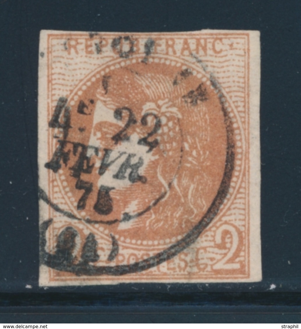 O N°40B - Obl. Càd T17 - TB - 1870 Ausgabe Bordeaux