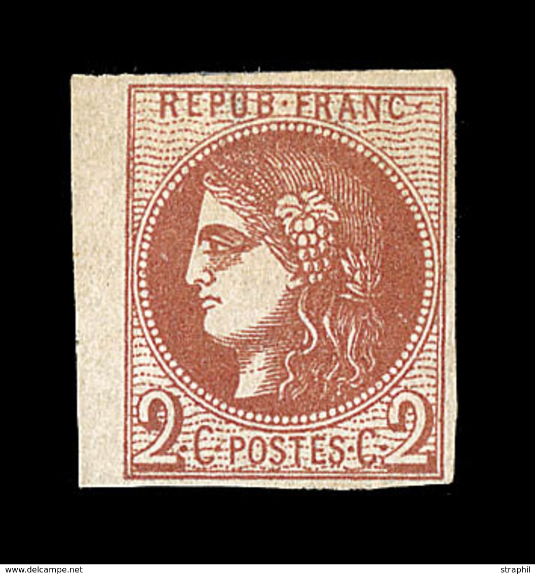 * N°40Ba - 2c Rouge Brique - Petit BDF - Signé Calves/Cabany - TB - 1870 Uitgave Van Bordeaux