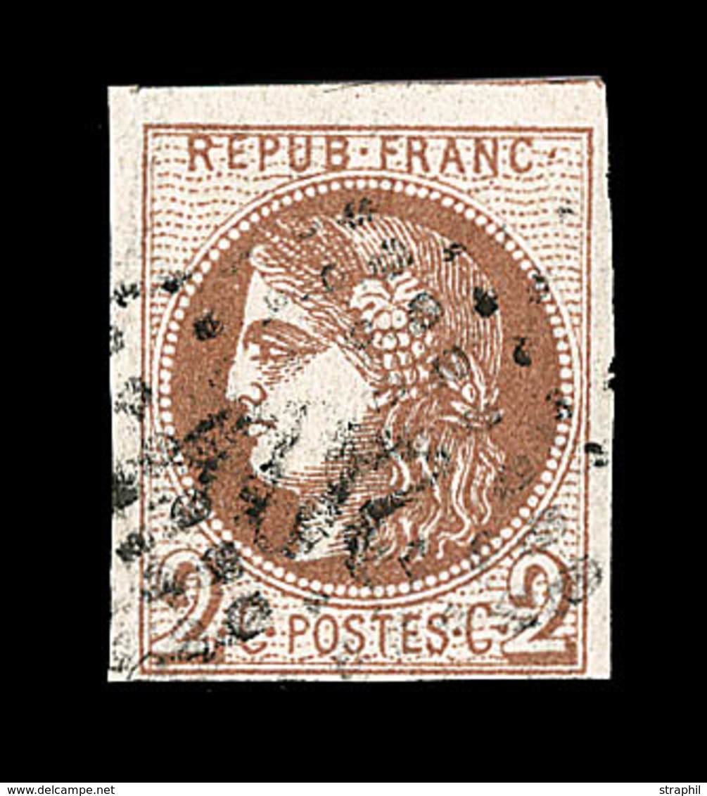 O N°40Bb - 2c Marron - TB - 1870 Bordeaux Printing