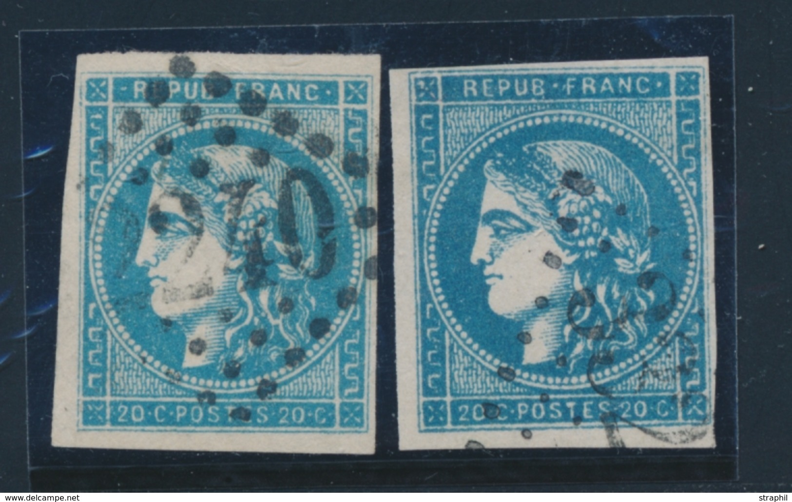 O N°45C (x2) - Nuances - TB - 1870 Bordeaux Printing