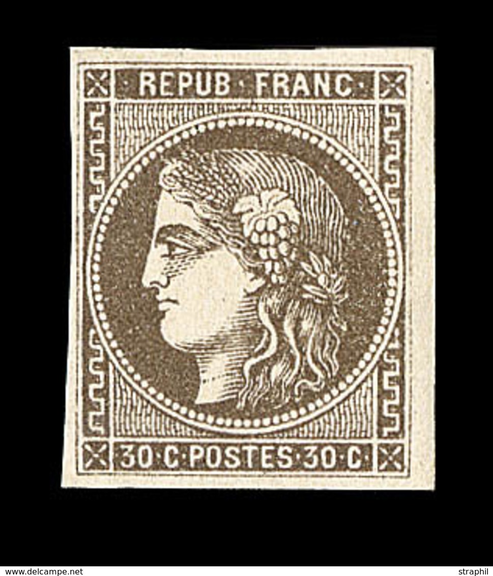 ** N°47 - 30c Brun - Signé Roumet - TB - 1870 Uitgave Van Bordeaux