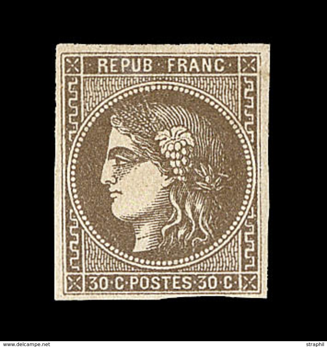 * N°47 - 30c Brun - Signé JF Brun - TB - 1870 Ausgabe Bordeaux