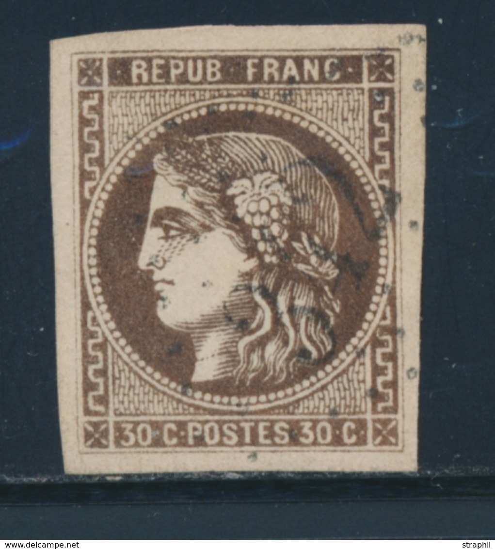 O N°47 - 30c Brun Foncé - TB - 1870 Bordeaux Printing