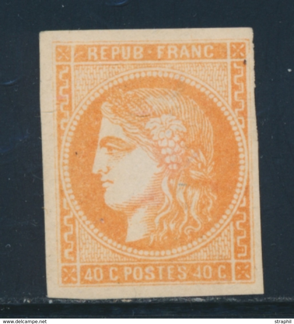 (*) N°48 - 40c Orange - TB - 1870 Ausgabe Bordeaux