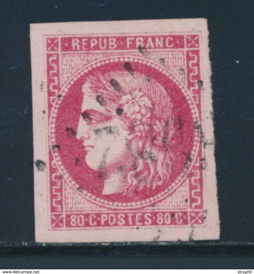 O N°49 - 80c Rose - Belles Marges - TB/SUP - 1870 Bordeaux Printing