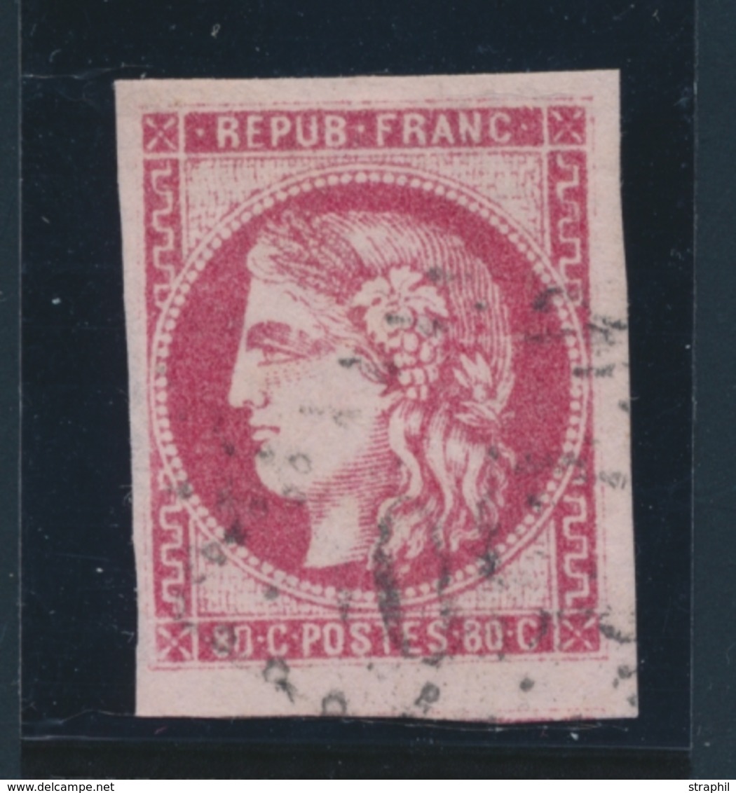 O N°49 - Filet Voisin - 3 Belles Marges - TB - 1870 Bordeaux Printing