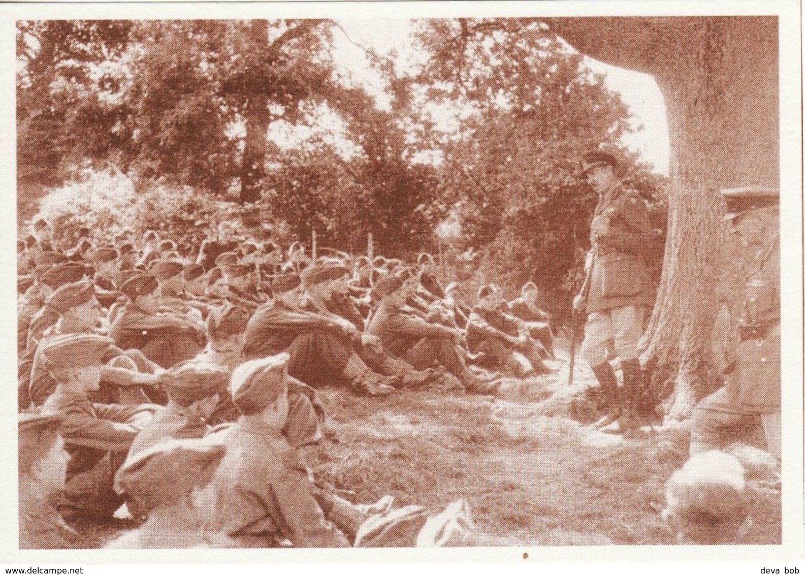 Sepia Postcard WW2 Home Guard Training D-Day Lancing Herald 1994 Soldier - War 1939-45