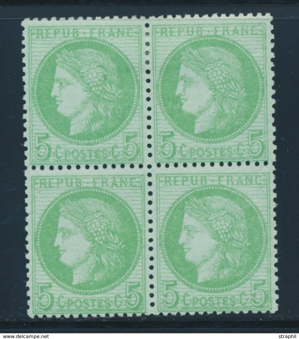 **/* N°53 - Bloc De 4 - 2 T. ** - Signé - TB - 1871-1875 Cérès