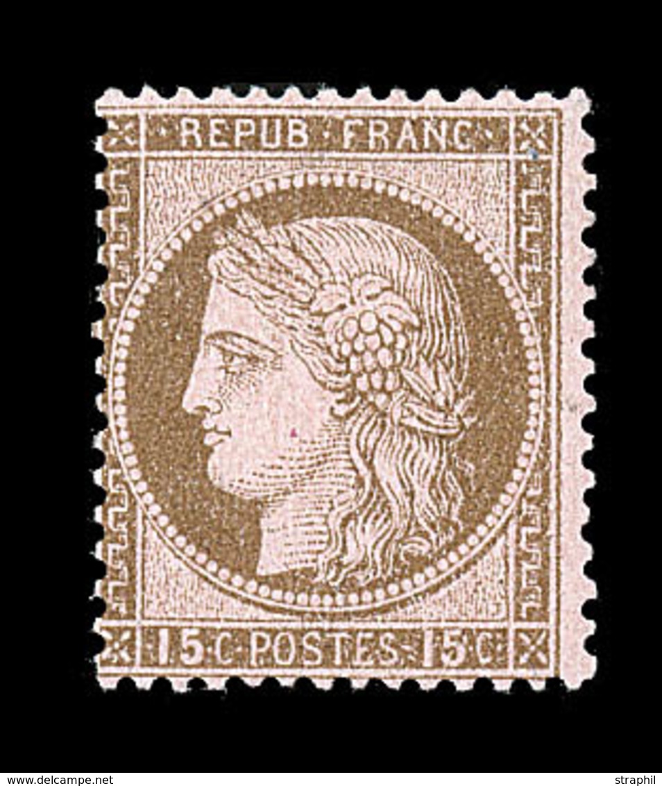 ** N°55b - 15c Brun S/rose - Signé Calves - TB - 1871-1875 Ceres