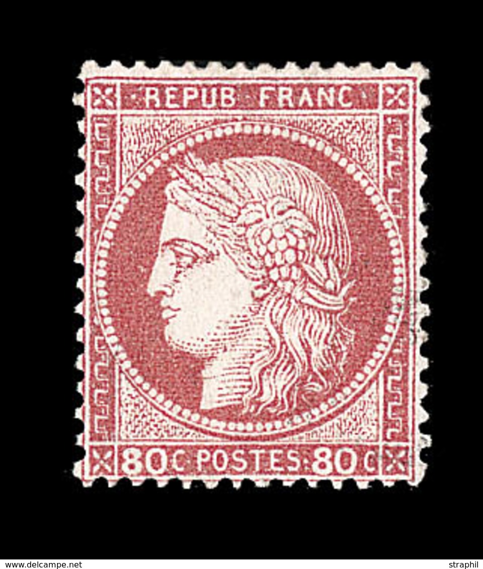 * N°57b - 80c Rose - Signé Roumet - Carmin Vif - TB - 1871-1875 Ceres