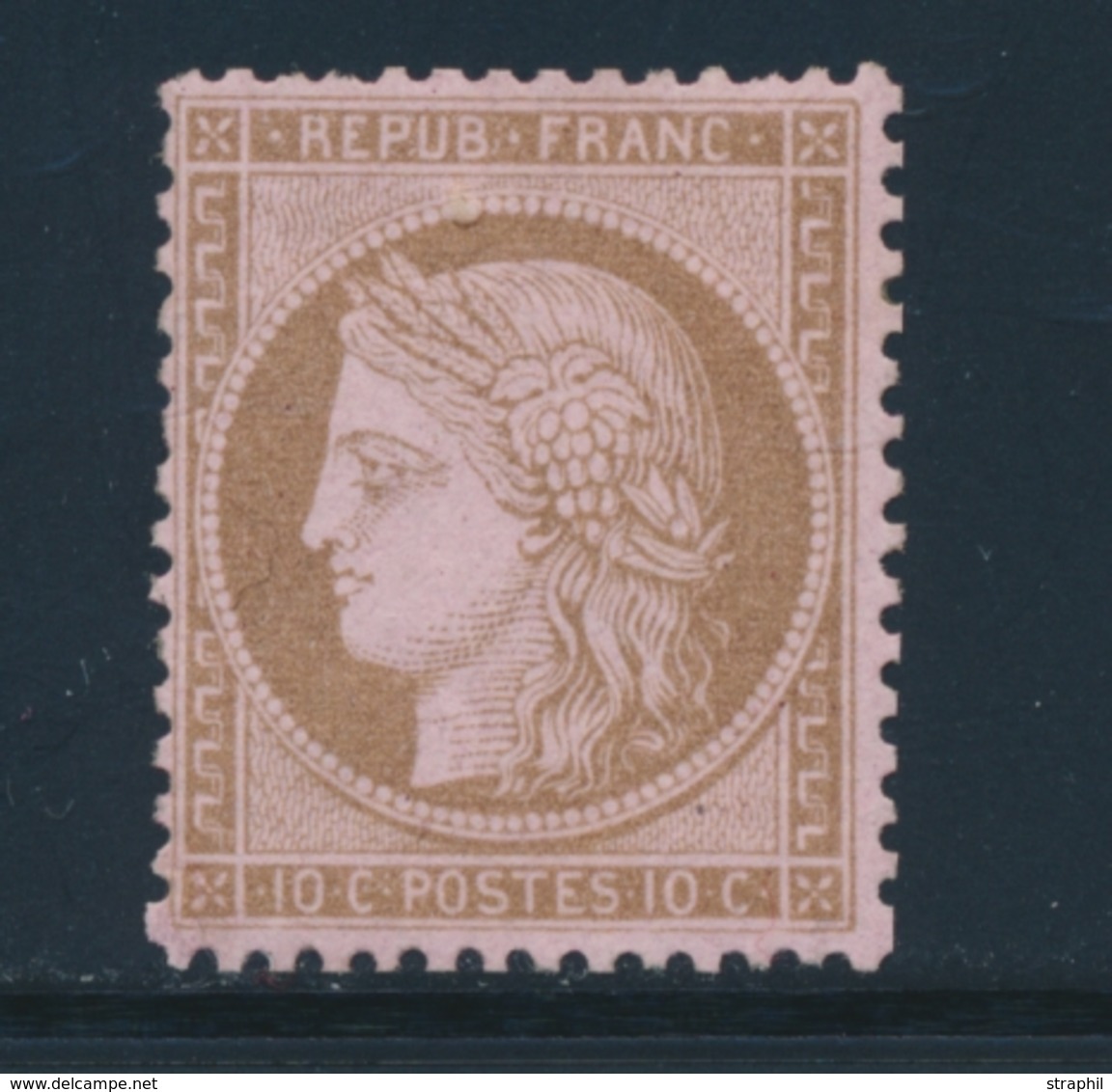 * N°58 - 10c Brun S/rose - TB - 1871-1875 Cérès