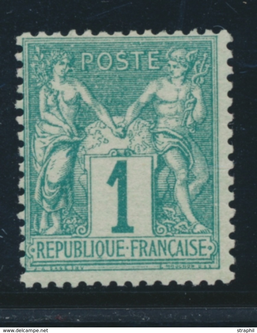 ** N°61 - 1c Vert - Signé - TB - 1876-1878 Sage (Type I)